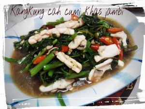 Kangkung cah cumi khas jambi